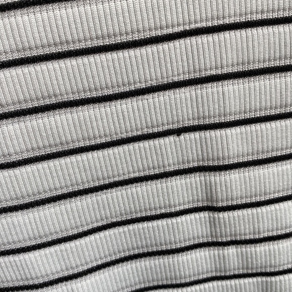 Athleta X Derek Lam IOC White Striped Madison Ave long Sleeve Athletic Shirt Top - Picture 8 of 9